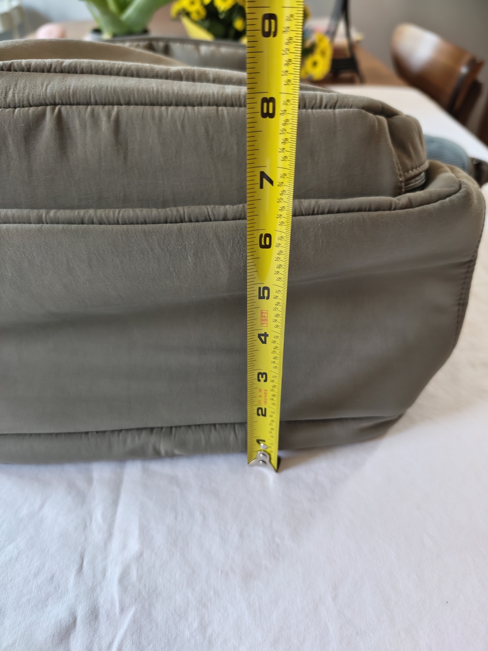 Isaac Mizrahi Taupe Backpack with Gold Hardware - Picture 11 of 13